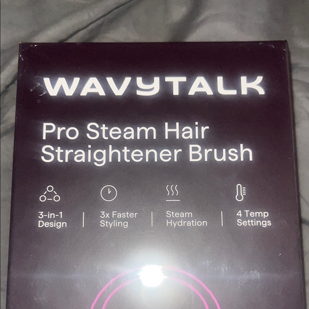BRAND NEW NEVER OPENED WavyTalk Pro Steam Hair Straightener Brush